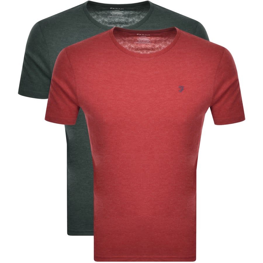 Alternative Image for ProductFarah Vintage Lounge T Shirts 2 Pack Red1